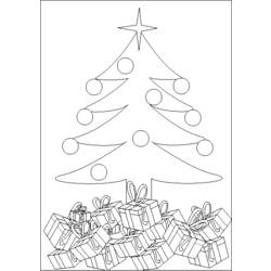 Раскраска: Новогодняя елка (объекты) #167614 - Бесплатные раскраски для печати