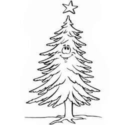Раскраска: Новогодняя елка (объекты) #167657 - Раскраски для печати