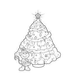 Раскраска: Новогодняя елка (объекты) #167661 - Бесплатные раскраски для печати