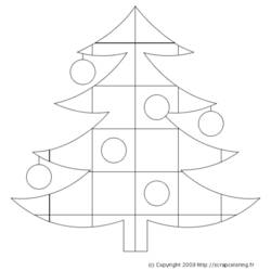 Раскраска: Новогодняя елка (объекты) #167673 - Бесплатные раскраски для печати