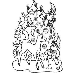 Раскраска: Новогодняя елка (объекты) #167677 - Бесплатные раскраски для печати