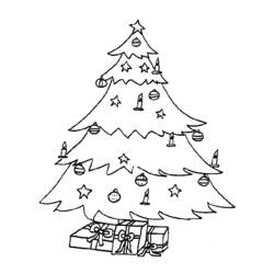 Раскраска: Новогодняя елка (объекты) #167678 - Бесплатные раскраски для печати