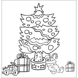 Раскраска: Новогодняя елка (объекты) #167683 - Бесплатные раскраски для печати