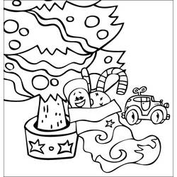 Раскраска: Новогодняя елка (объекты) #167698 - Бесплатные раскраски для печати