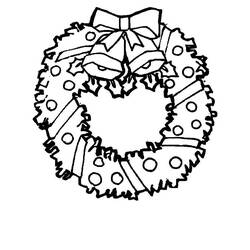 Раскраска: Рождественский венок (объекты) #169334 - Раскраски для печати