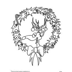 Раскраска: Рождественский венок (объекты) #169370 - Бесплатные раскраски для печати