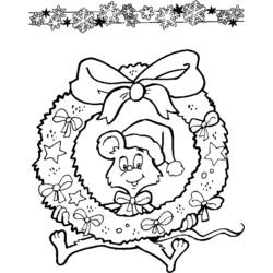 Раскраска: Рождественский венок (объекты) #169421 - Раскраски для печати