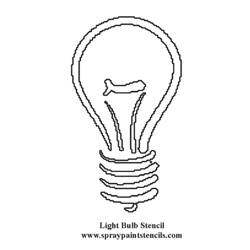 Раскраска: Лампочка (объекты) #119502 - Раскраски для печати