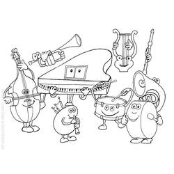 Раскраска: Музыкальные инструменты (объекты) #167115 - Раскраски для печати