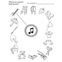 Раскраска: Музыкальные инструменты (объекты) #167359 - Раскраски для печати