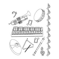 Раскраска: Музыкальные инструменты (объекты) #167360 - Бесплатные раскраски для печати