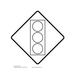 Раскраска: Дорожный знак (объекты) #119147 - Раскраски для печати