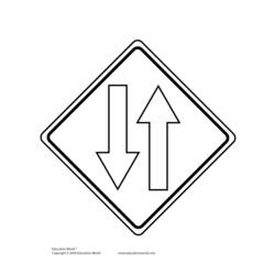 Раскраска: Дорожный знак (объекты) #119190 - Раскраски для печати