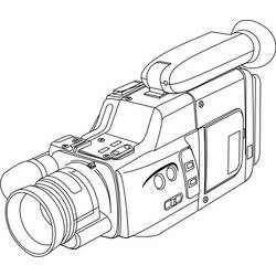 Раскраска: Видеокамера (объекты) #120223 - Раскраски для печати