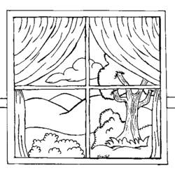 Раскраска: окно (объекты) #168816 - Раскраски для печати