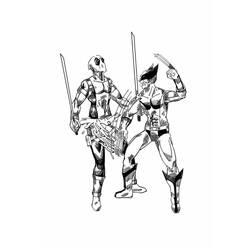 Раскраски: Deadpool и Wolverine - Бесплатные раскраски для печати