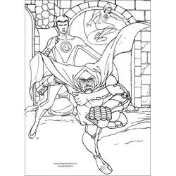 Раскраска: Фантастическая четвёрка (Супергерои и Суперзлодеи) #76446 - Бесплатные раскраски для печати