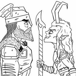 Раскраски: Loki - Бесплатные раскраски для печати