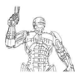 Раскраски: RoboCop - Бесплатные раскраски для печати