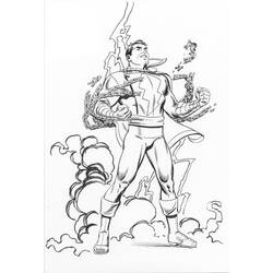 Раскраски: Shazam - Бесплатные раскраски для печати