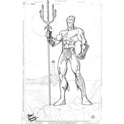 Раскраска: Аквамэн (Супер герой) #84971 - Раскраски для печати