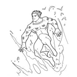 Раскраска: Аквамэн (Супер герой) #84976 - Раскраски для печати