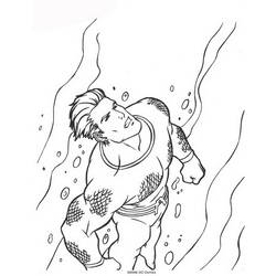 Раскраска: Аквамэн (Супер герой) #84984 - Раскраски для печати