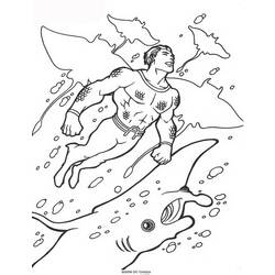 Раскраска: Аквамэн (Супер герой) #84991 - Раскраски для печати