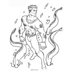 Раскраска: Аквамэн (Супер герой) #84994 - Раскраски для печати