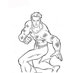 Раскраска: Аквамэн (Супер герой) #84996 - Раскраски для печати