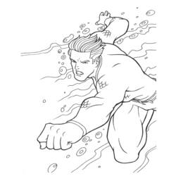 Раскраска: Аквамэн (Супер герой) #84999 - Раскраски для печати
