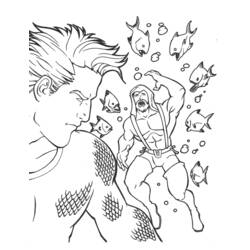 Раскраска: Аквамэн (Супер герой) #85005 - Бесплатные раскраски для печати