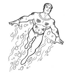 Раскраска: Аквамэн (Супер герой) #85014 - Раскраски для печати