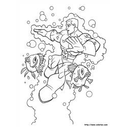 Раскраска: Аквамэн (Супер герой) #85017 - Бесплатные раскраски для печати