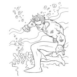 Раскраска: Аквамэн (Супер герой) #85018 - Бесплатные раскраски для печати