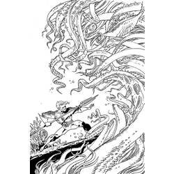 Раскраска: Аквамэн (Супер герой) #85038 - Бесплатные раскраски для печати