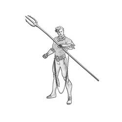 Раскраска: Аквамэн (Супер герой) #85039 - Раскраски для печати