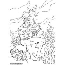 Раскраска: Аквамэн (Супер герой) #85061 - Бесплатные раскраски для печати