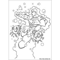 Раскраска: Аквамэн (Супер герой) #85092 - Бесплатные раскраски для печати