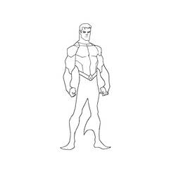 Раскраска: Аквамэн (Супер герой) #85162 - Раскраски для печати