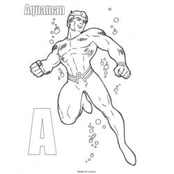Раскраска: Аквамэн (Супер герой) #85165 - Раскраски для печати