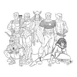 Раскраска: Мстители (Супер герой) #74015 - Раскраски для печати