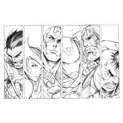 Раскраска: Мстители (Супер герой) #74027 - Раскраски для печати