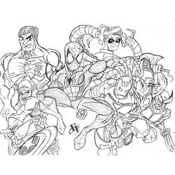 Раскраска: Мстители (Супер герой) #74029 - Раскраски для печати