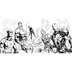 Раскраска: Мстители (Супер герой) #74035 - Бесплатные раскраски для печати