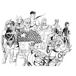 Раскраска: Мстители (Супер герой) #74044 - Раскраски для печати