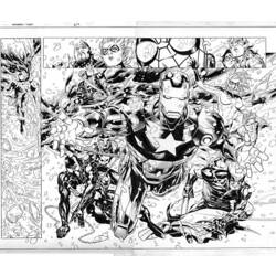 Раскраска: Мстители (Супер герой) #74079 - Бесплатные раскраски для печати