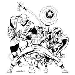 Раскраска: Мстители (Супер герой) #74103 - Бесплатные раскраски для печати