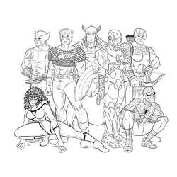 Раскраска: Мстители (Супер герой) #74104 - Раскраски для печати