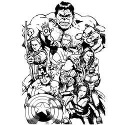 Раскраска: Мстители (Супер герой) #74108 - Раскраски для печати
